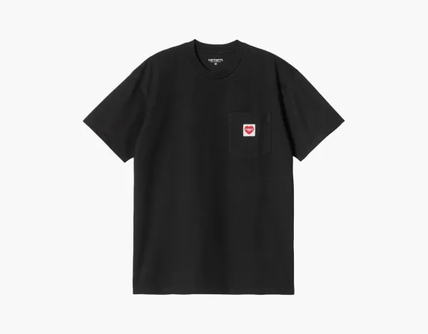 Carhartt WIP Pocket Heart Patch T-Shirt Black