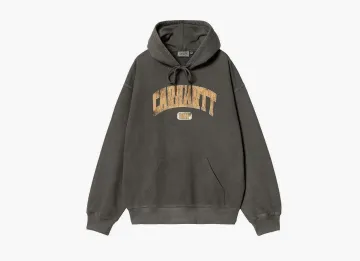 Carhartt WIP Hooded Library Sweatshirt Black Garment Dyed