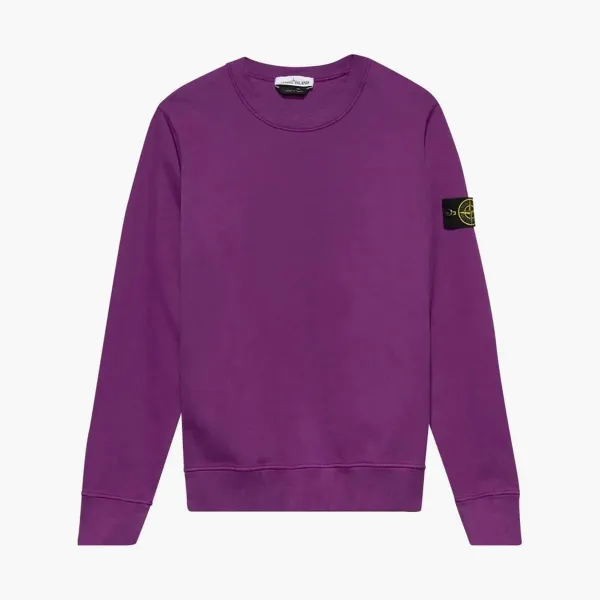 Stone Island Badge Logo Crewneck Magenta