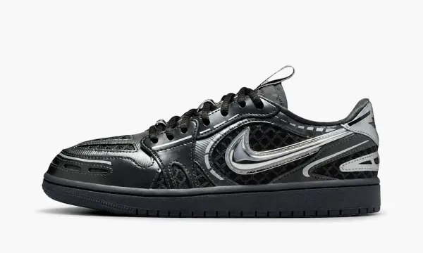 Nike Air Jordan 1 Low Method Of Make Black Metallic Silver