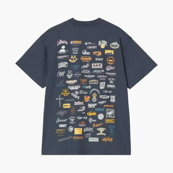 Carhartt WIP Logo Brands T-Shirt Navy