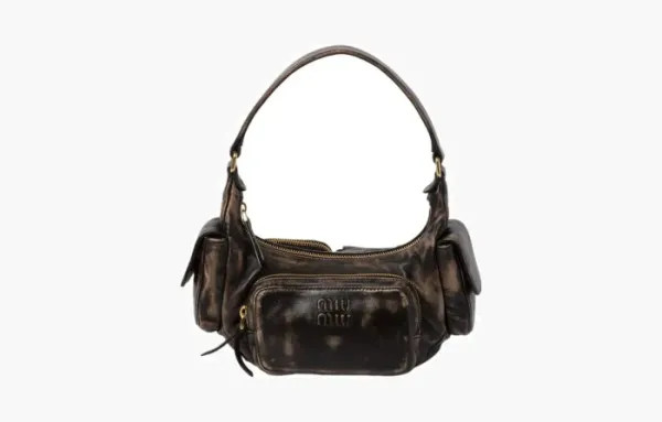 Miu Miu Nappa Leather Pocket Bag Sand / Coffee