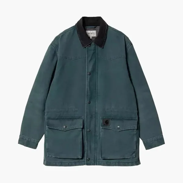 Carhartt WIP Chore Coat Corduroy Collar Teal