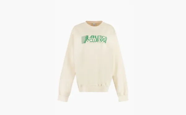 Sporty & Rich  ATHLETIC CREWNECK on Designer Wardrobe Cream