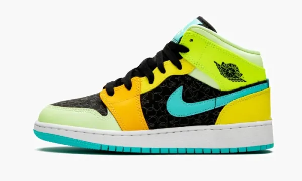 Air Jordan 1 Mid SE GS Four Leaf Clover