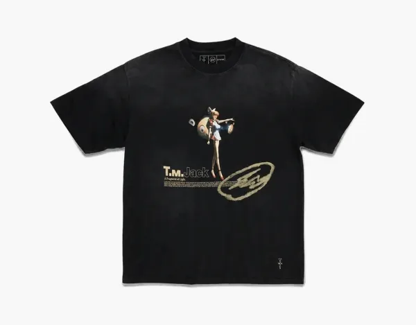 Travis Scott Cactus Jack x Takashi Murakami Tee Black