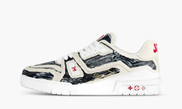 Louis Vuitton Trainer Colored In White Black