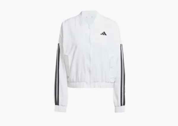 Adidas Essentials 3-Stripes Lifestyle Woven Bomber Jacket  White / Black