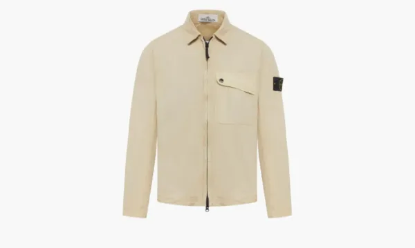 Stone Island Cotton Zipped Jacket Beige