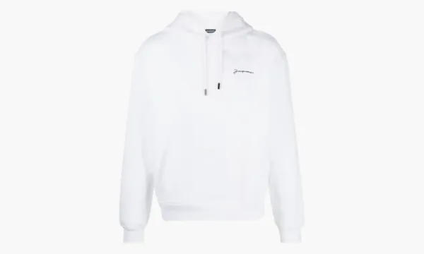 Jacquemus Le Sweatshirt Brode Embroidered Logo Hoodie White