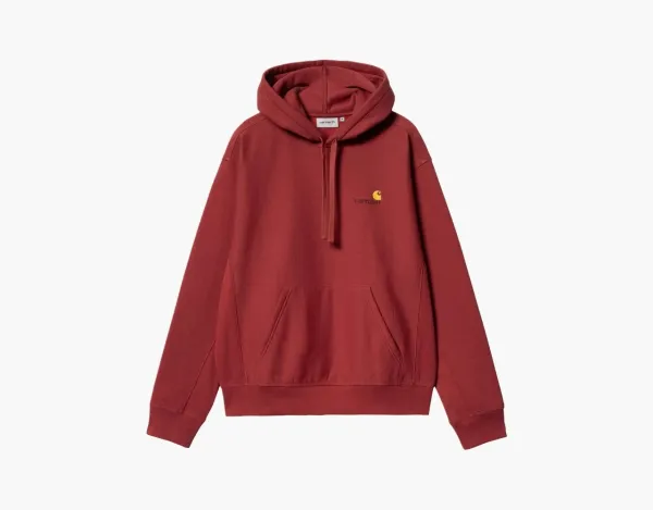 Carhartt WIP American Script Hoodie Burgundy