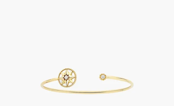 Dior Metal Bangles Rose des Vents WMNS Gold
