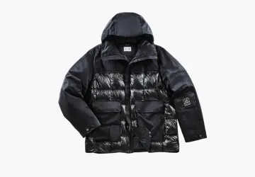 Spyder x C.P. Company AAC Spliced ​​Limited Edition Hooded Down Jacket Black