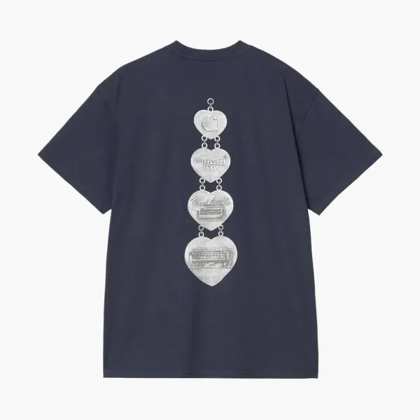 Carhartt WIP Hartt Chain Heart T-Shirt Navy