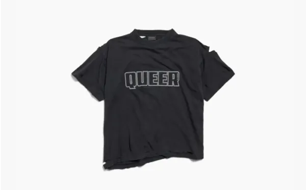 Balenciaga Queer Typo Boxy T-Shirt Black