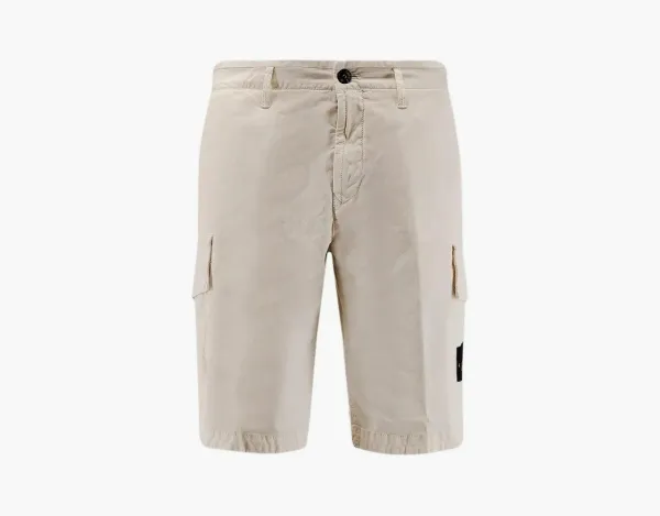 Stone Island Organic Cotton Bermuda Shorts Beige