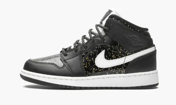 Air Jordan 1 Mid SE GS Black Glitter