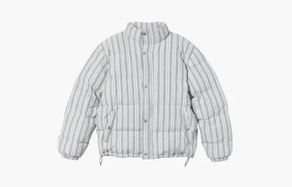Stussy Stripe Down Puffer Jacket Bone