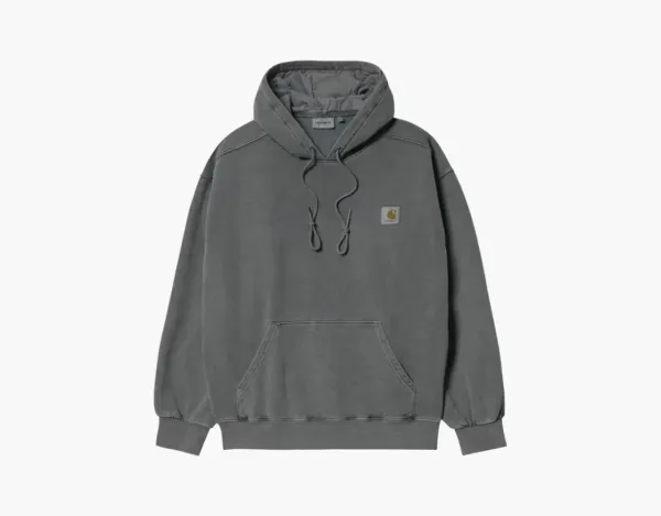Carhartt WIP Washed Graphic Hooded Sweatshirt Grey