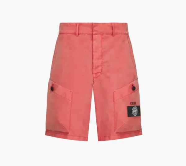 Dior x Stone Island Bermuda Shorts Red