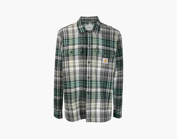 Carhartt WIP Check Flannel Shirt Green