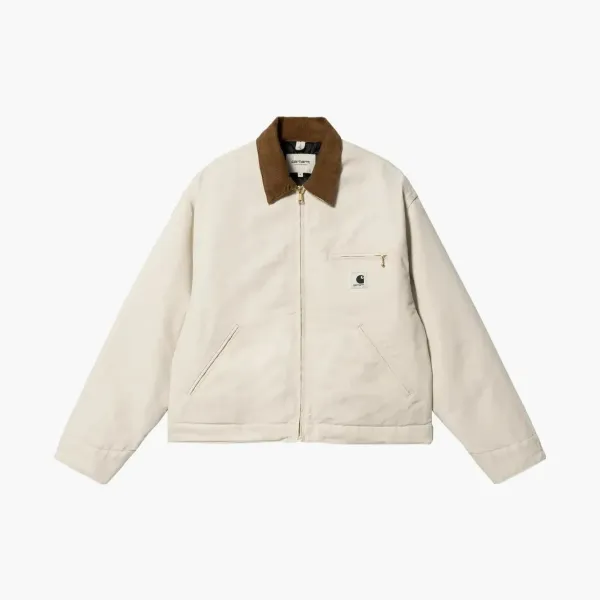 Carhartt WIP OG Detroit Jacket Cream Brown Collar