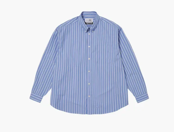Supreme x MM6 Maison Margiela Stripe Shirt Blue