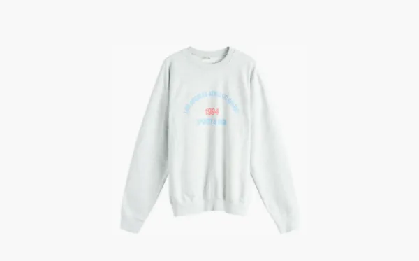 Sporty & Rich  Logo text-print cotton-blend sweatshirt Gray