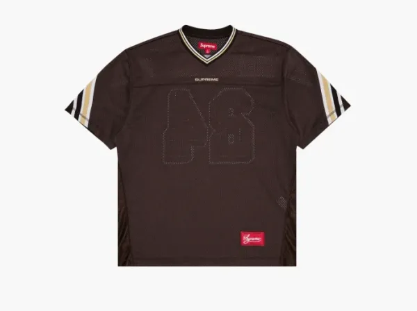 Supreme Jacquard Rib Football Jersey Brown