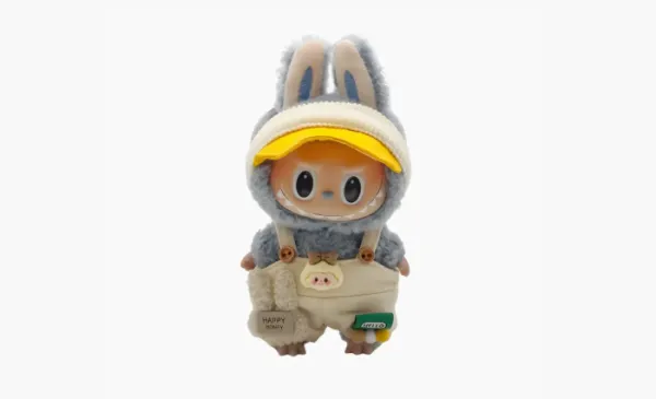 Pop Mart Labubu The Monsters Genki Bunny Grey Yellow Hood
