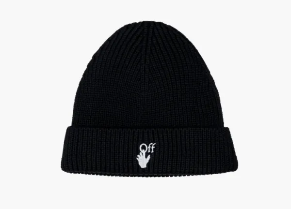Off-White Hand Off Logo Wool Beanie Black