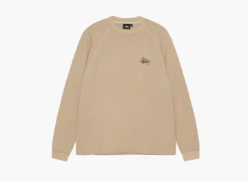 Stussy Raglan Thermal Long-Sleeve Crew Sand