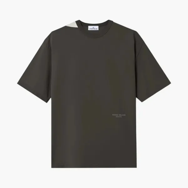 Stone Island Marina Combed Organic Cotton T-Shirt Lead Grey