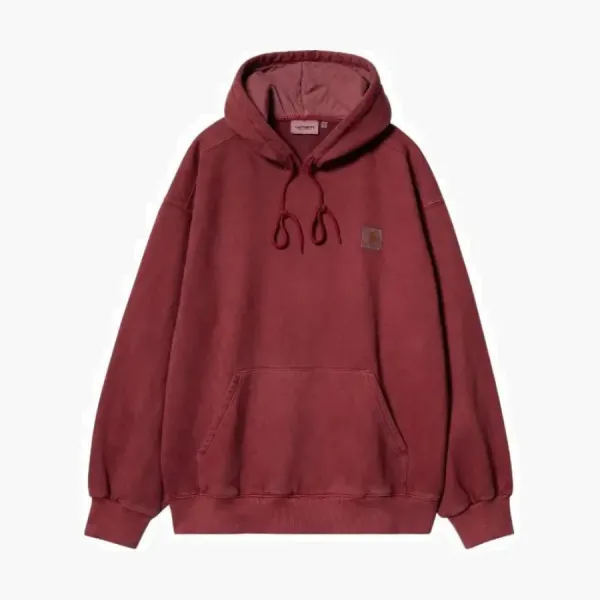 Carhartt WIP Nelson Washed Hoodie Burgundy