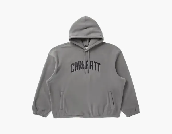 Carhartt WIP College Logo Hooded Sweatshirt Grey