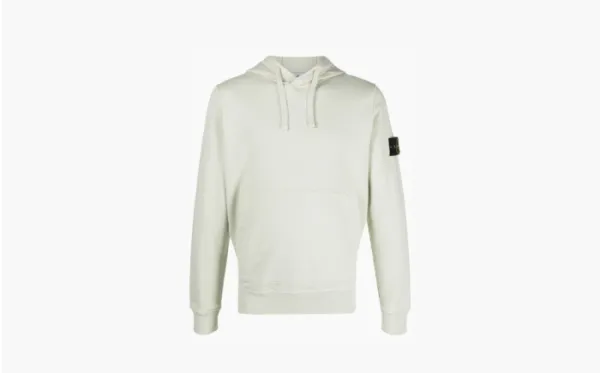 Stone Island Compass appliqu cotton hoodie Green