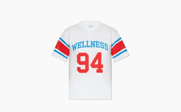Sporty & Rich Wellness 94 Rugby Crewneck T-Shirt White