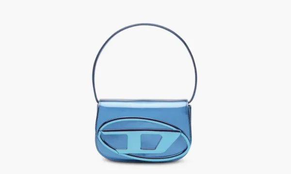 Diesel 1DR Shoulder Bag Mirrored Leather Blue