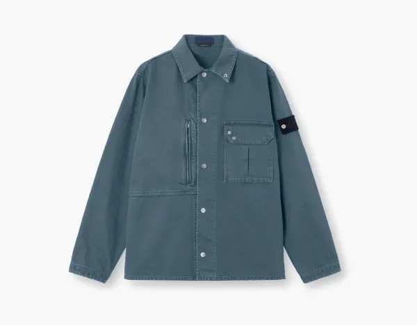 Stone Island Light Bull Denim-TC Overshirt Indigo