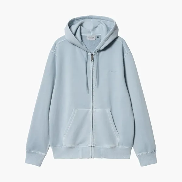 Carhartt WIP Duster Script Zip Hoodie Light Blue