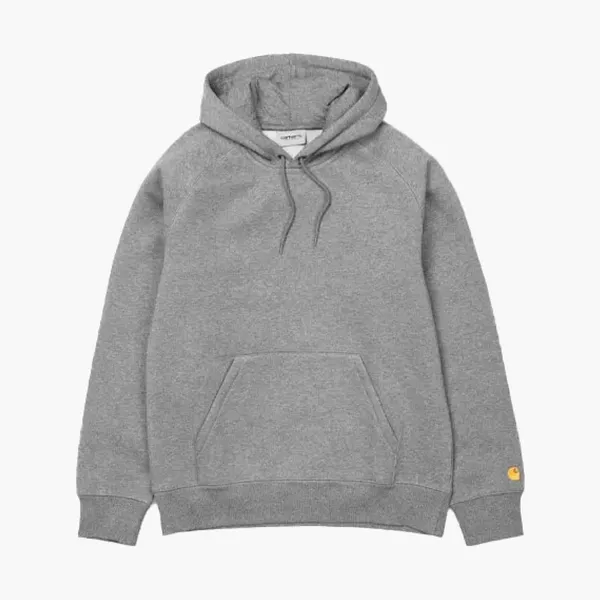 Carhartt WIP Hooded Chase Sweatshirt Dark Grey Heather