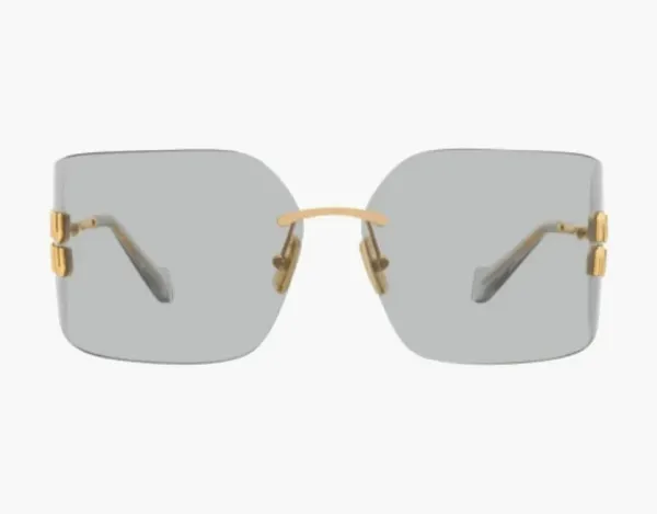 MU 54YS Sunglasses Gold Light Grey