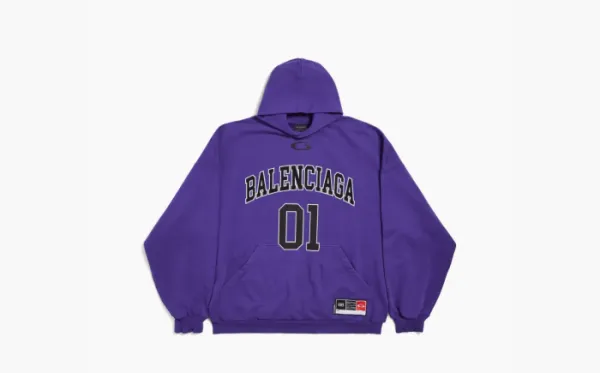 Balenciaga Hoodie Loose Fit Style Purple
