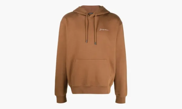 Jacquemus Le Sweatshirt Brode Embroidered Logo Hoodie Brown
