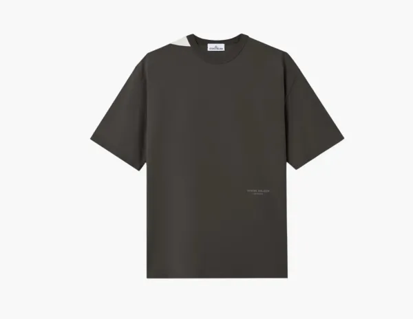 Stone Island Marina Combed Organic Cotton T-Shirt Lead Grey