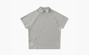 Chrome Hearts Bad Seed Short Sleeve Mock Neck T-Shirt Grey
