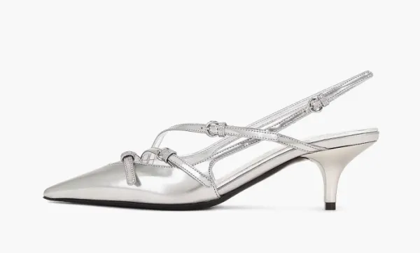 Miu Miu Patent Leather Slingbacks With Buckles Metal