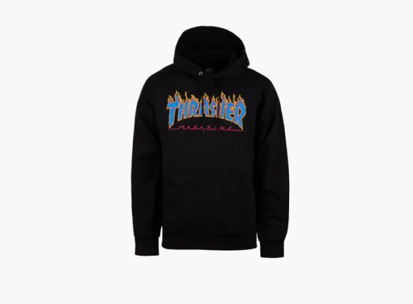Thrasher Flame Hoodie Black 