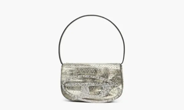 Diesel 1DR Shoulder Bag Crystal Leather Military Green