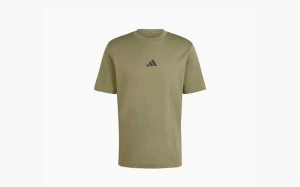 Adidas Essentials Small Logo Single T-Shirt Green
